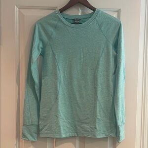 Eddie Bauer Blue Long Sleeve Tee Activewear with full stretch